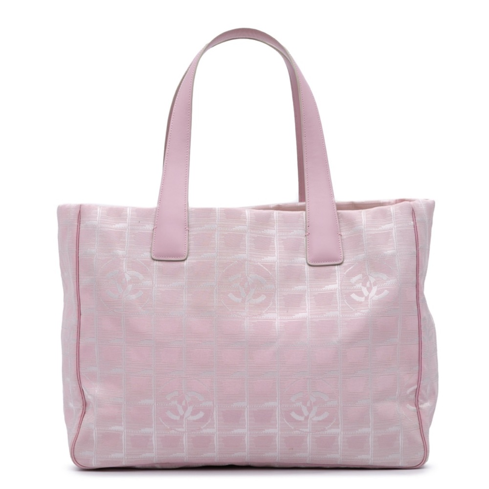 CHANEL Pink CC logo Travel Ligne Tote - Picture 12 of 13